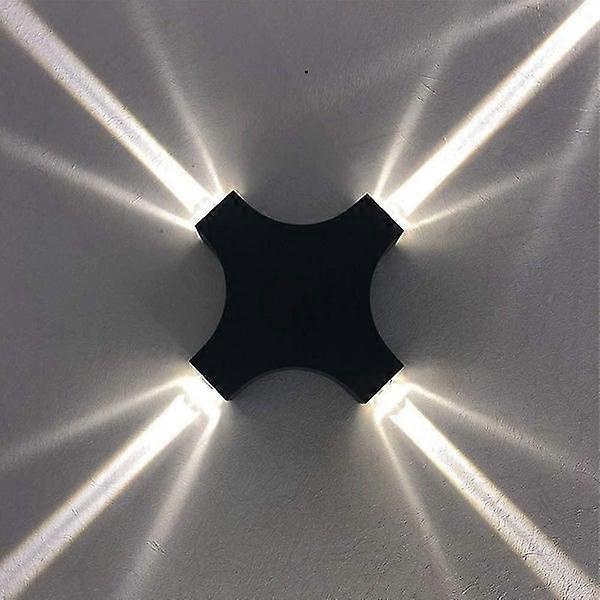 Modern White LED Cross-Shaped Wall Sconce for Hotel Bar Decor