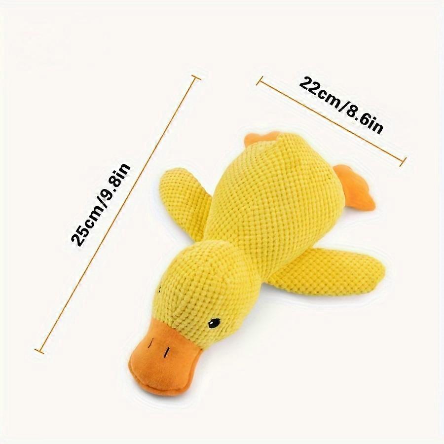 Soft & Cuddly Bite-Resistant Plush Duck Toy with Realistic Sound Effects and Squeakers - Durable and Long-Lasting for Small to Medium Dogs - Perfect f