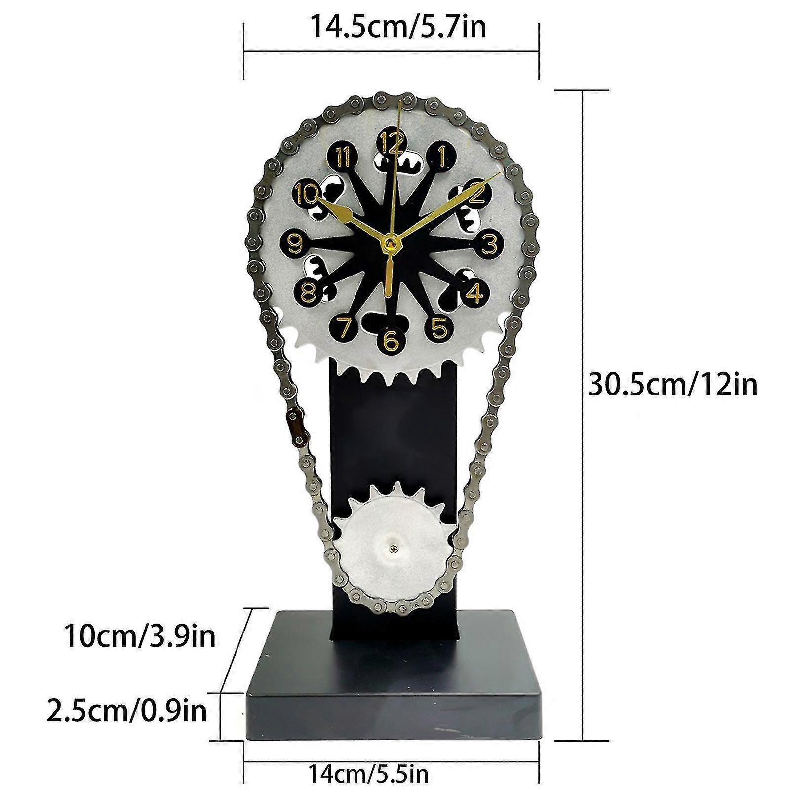 Rotating Gear Clock Crafts Rotating Gear Clock Father's Day Gift