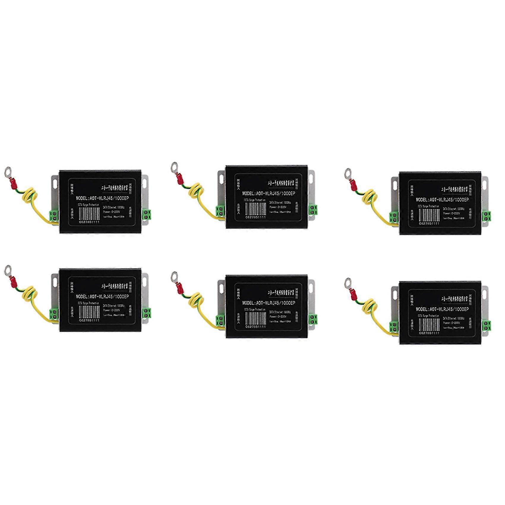 6x 1000m Surge Protection Device Poe Surveillance Camera Network Lightnin Protection Device Rj45 Su