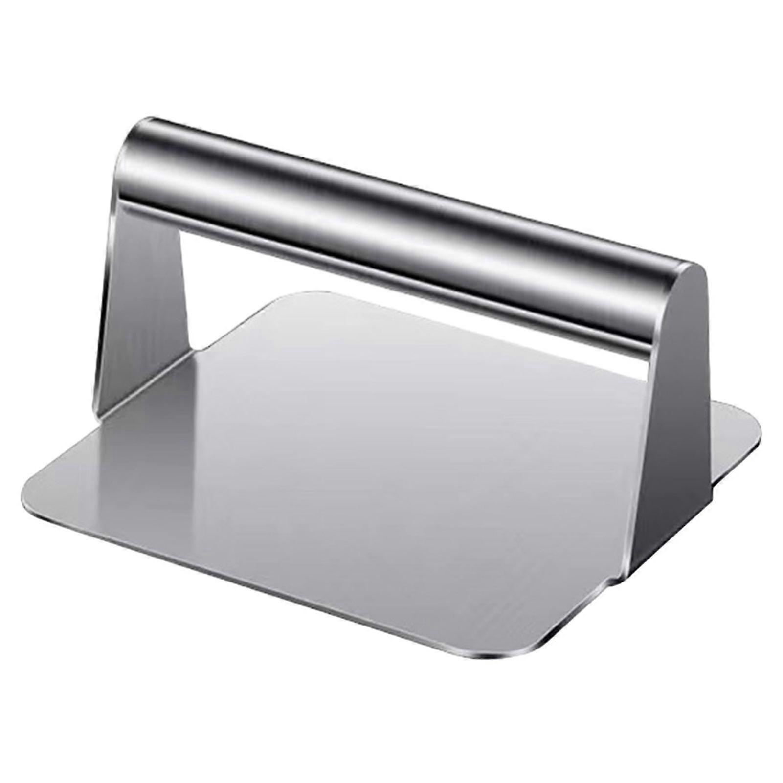 Stainless Steel Hamburger Press with Handle Square Round Non-stick Food Grade Grill Griddle Meat Bacon Steak Burger Manual Smasher Tool Kitchen Gadget