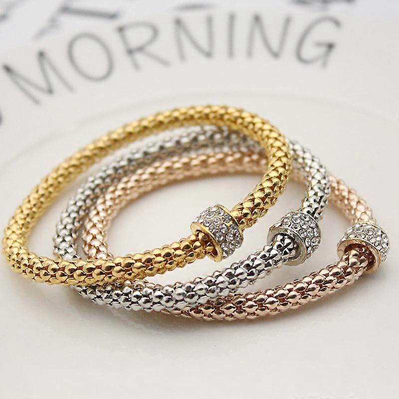 Bracciale Tri Tone Stretch da donna Set 3 pezzi