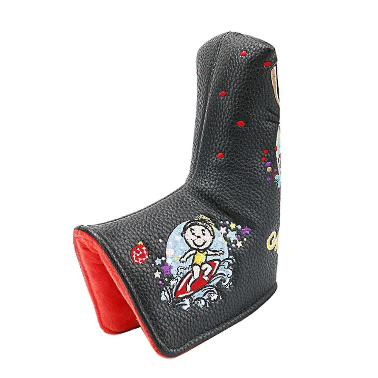 Cubierta de Putter de Golf Mallet HeadCovers Protector de Cuchilla Protector de Palos Estilo 2 Negro