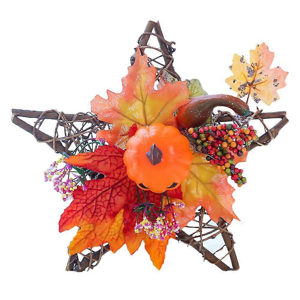 Halloween Star artificial dovleac arțar frunze rattan pandantiv Home Party Ornament T
