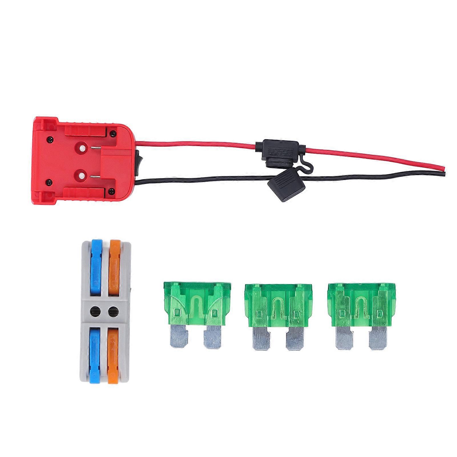 Power Tool Battery Adapter with Fuses 12AWG Wire Switch Module Battery Converter for M18 18V