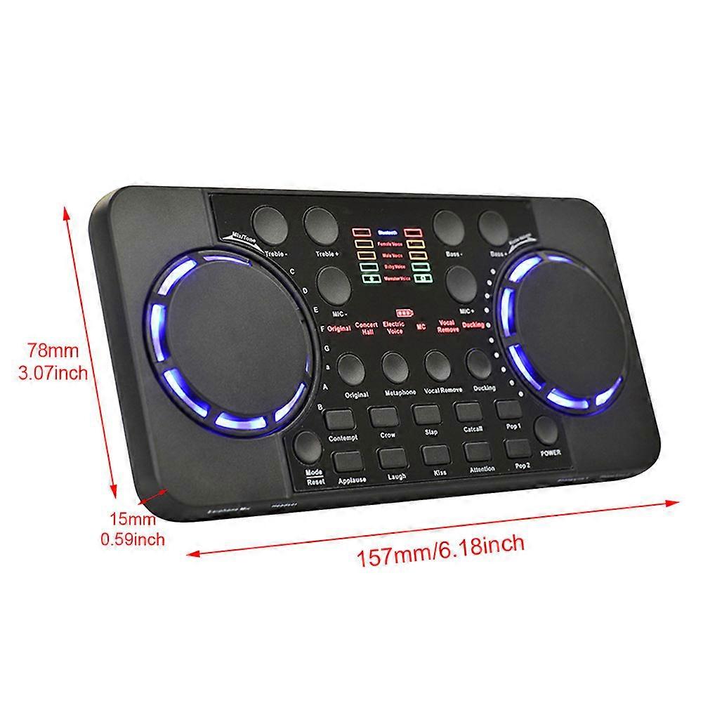 V300 Pro Live Streaming Sound Card Set 4.0 Audio Interface Bluetooth-compatible 4.0 10 Sound Effects Music Mixer for Phone PC
