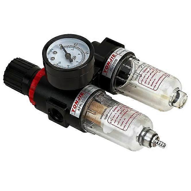 1/4" Filter Regulator Regulator, Humidity Compressor Pressure, Filter Air Regulator, 1/4" Regulator Air Pressure, Apply to Protect Compressed Air Tool