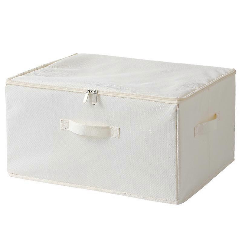 Beige, Paquet 1 Contenants de rangement pliables en toile Jumbo, Rangez votre placard, Bote de rangement pratique avec couvercle la trompette