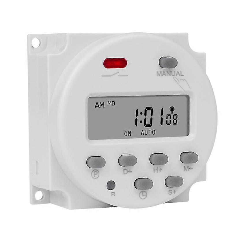 1 Second Interval 220V Digital LCD Timer Switch Weekly Programmable Time Relay Programmer CN101S