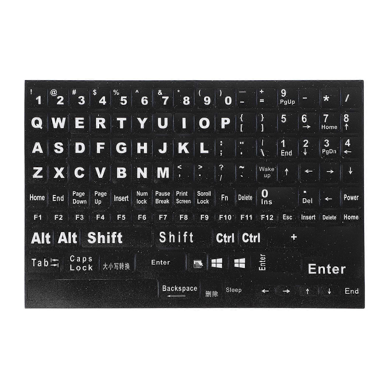 1 Sheet Keyboard Sticker Universal English Letter Keyboard Label Accessory
