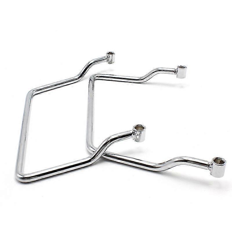 24cm Saddle Bag Support Bar Mount Bracket  2 pcs-silver