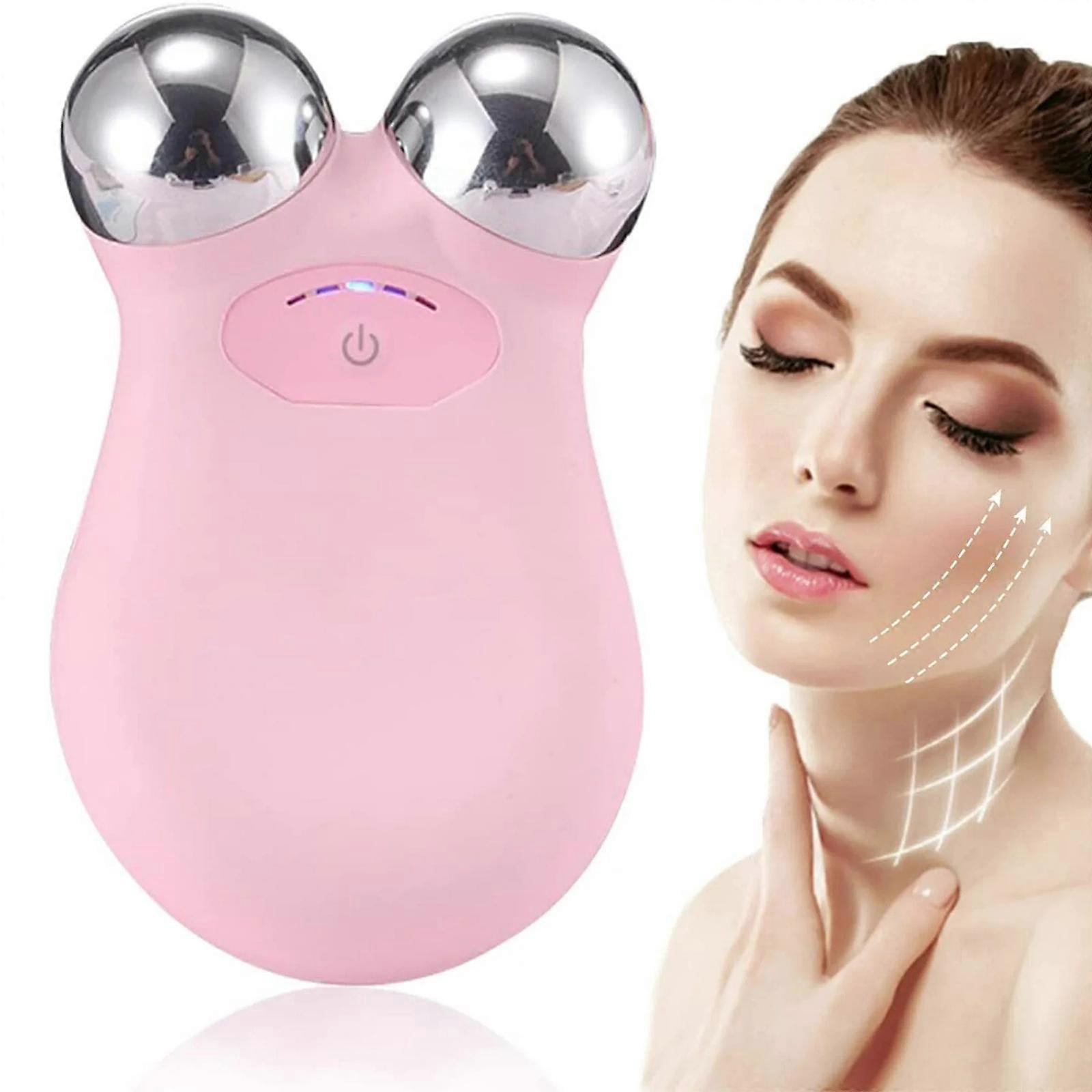 Mikroprądowy wałek do twarzy, elektryczny masażer do twarzy, masażer napinający skórę, przeciwzmarszczkowe narzędzie upiększające do twarzy i szyi