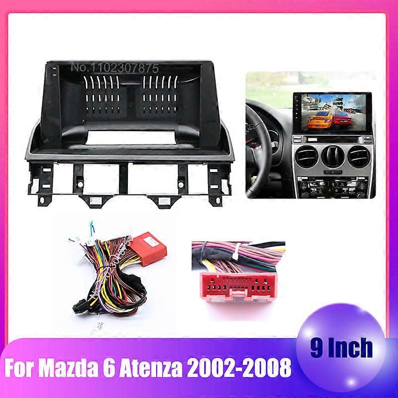 9'' Car radio Fascia Panel For MAZDA 6 Atenza 2002-2008 Frame Audio Installation Dash Fitting Panel Kit Big Screen 2 Din