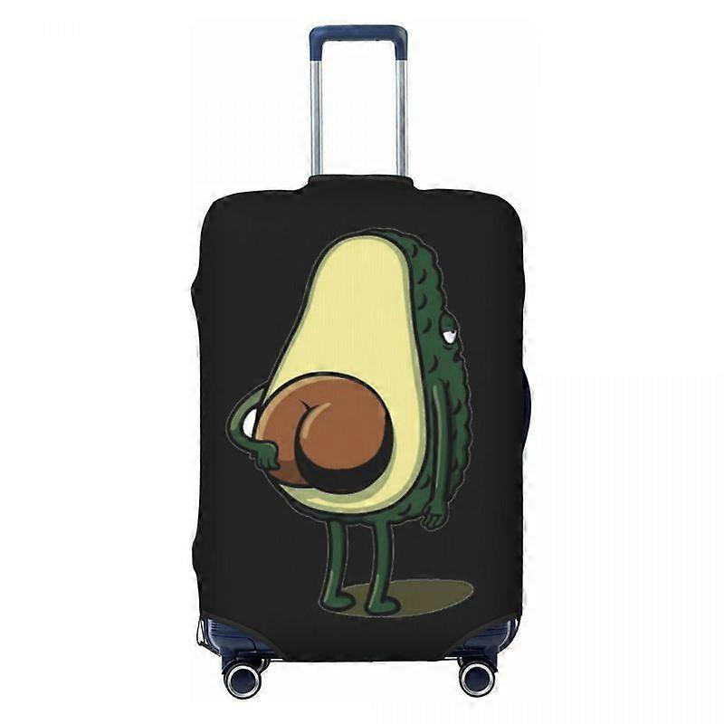 Funny Cartoon Suitcase Cover Flight Bored Avocado Strectch Luggage Case Business Protection