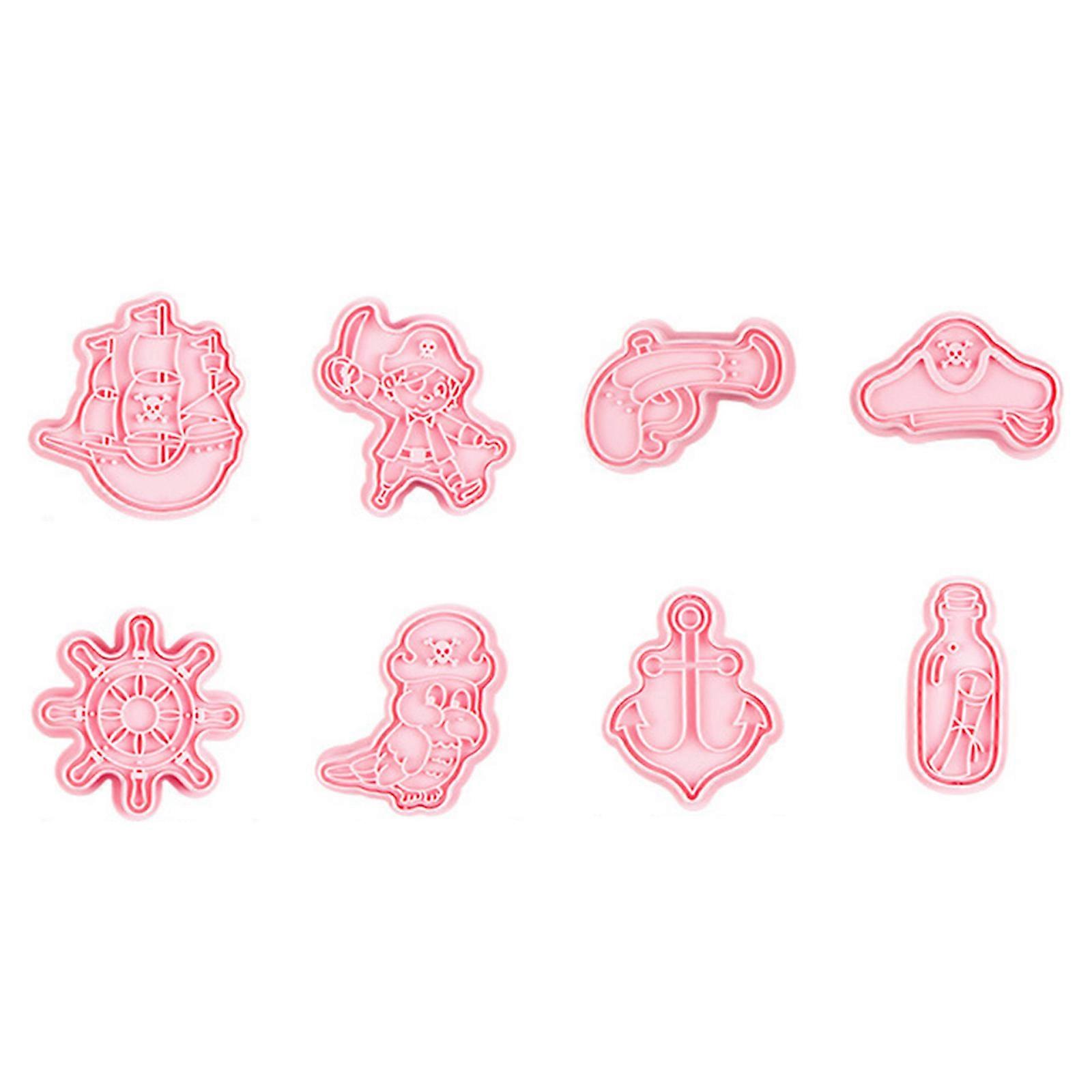 Biscuit Mold Pirate-Ship Shape Cookie Cutters 3D-Mini Fondant Cookie Stamper