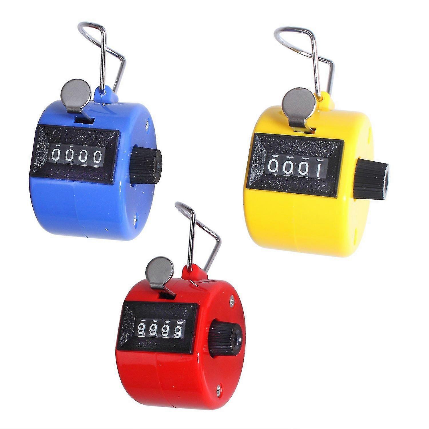 Manual 4-Digit People Counter Mechanical Digital Clicker Counter Matching Color Counter Lap Lap Sports Trainer School Golf For Men Women Kids Indoor O