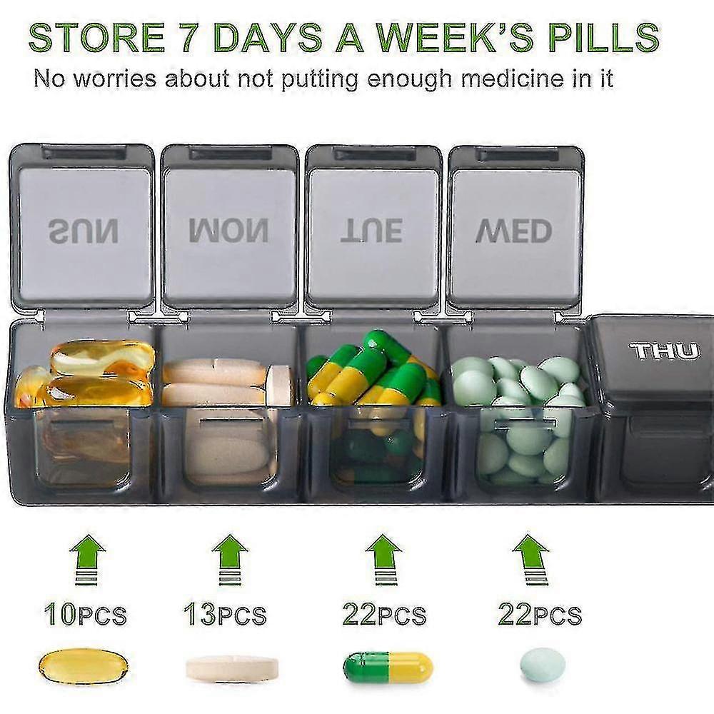 Extra Large Weekly Pill Organizer, Xl Daily Pill Cases