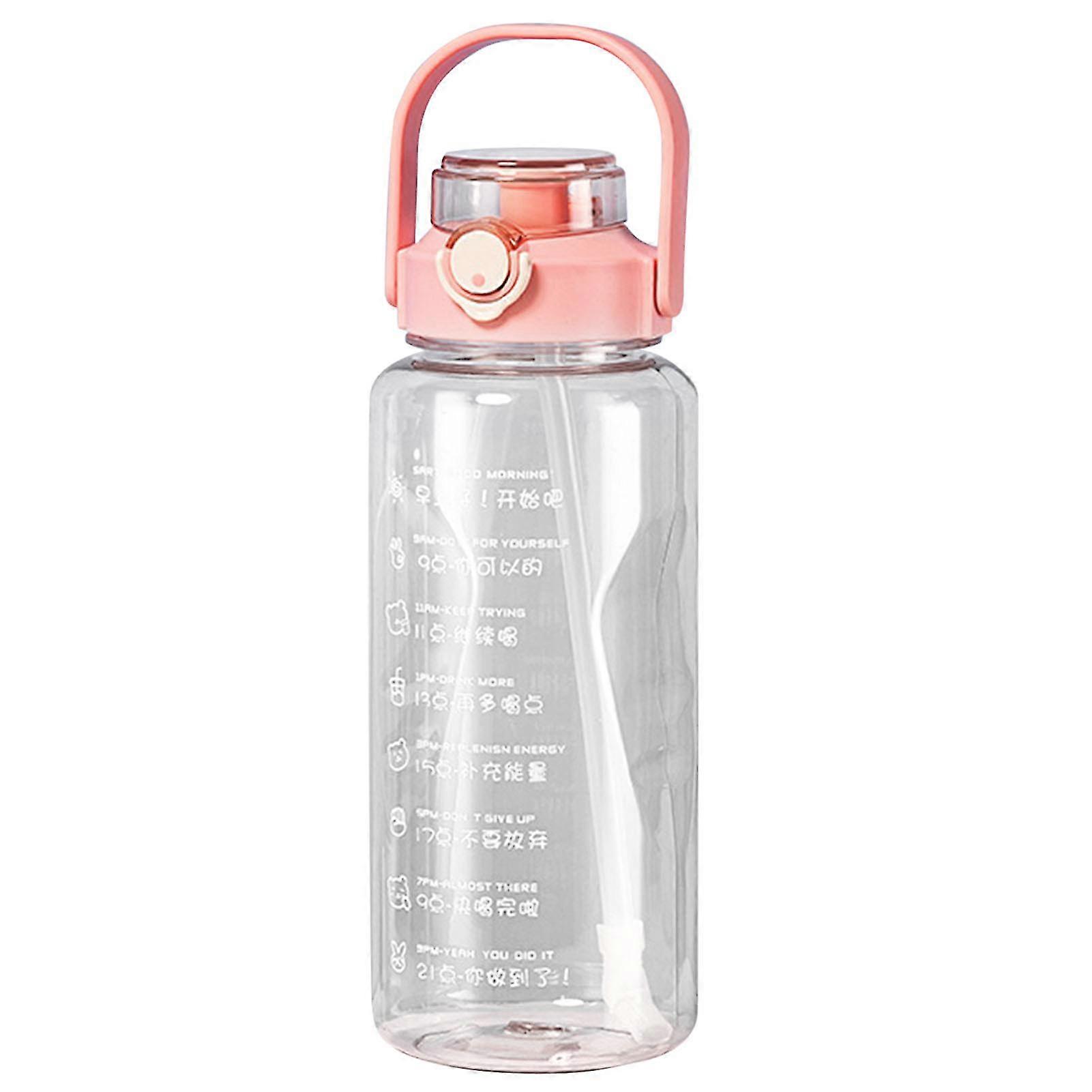 Gradient Water Bottle Bpa-free 1.5/2l Drinking Bottle With Straw For Fitness