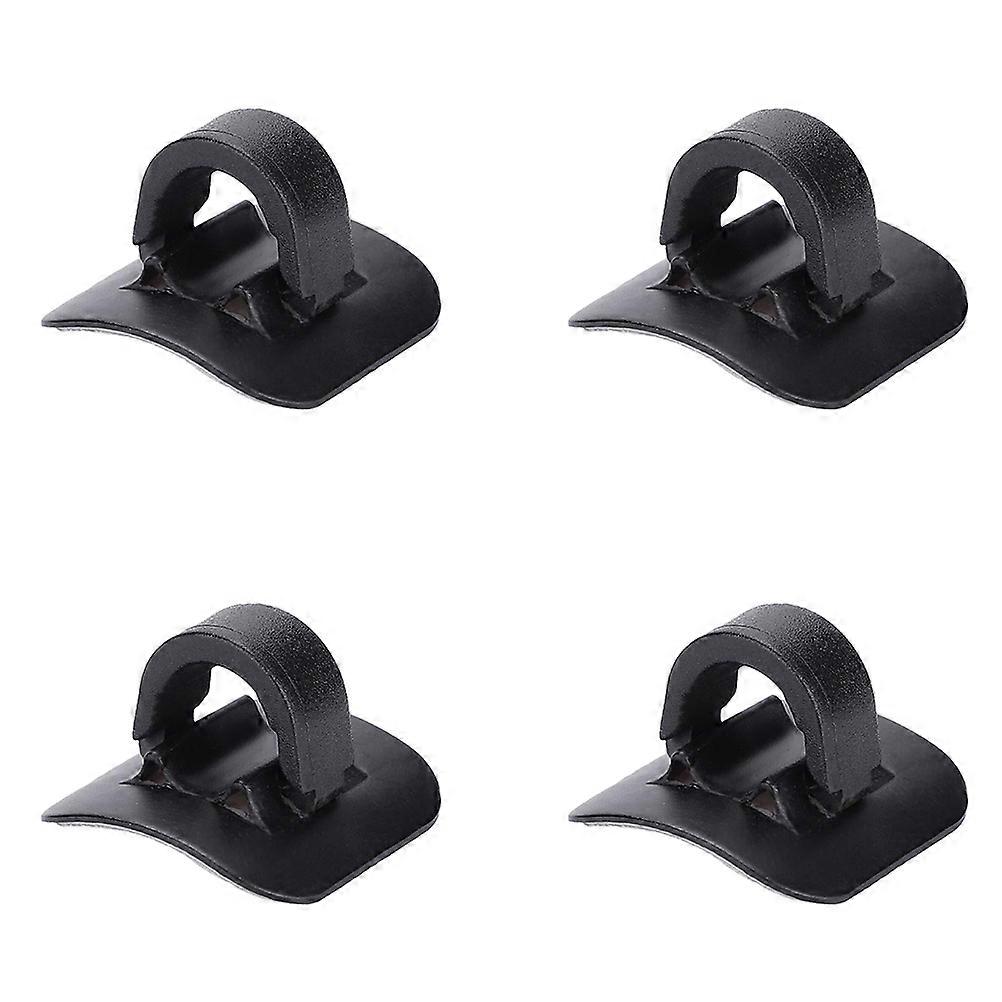 4pcs Vélo Frein Câble Base Guides VTT Câble Guide Pinces (Noir)