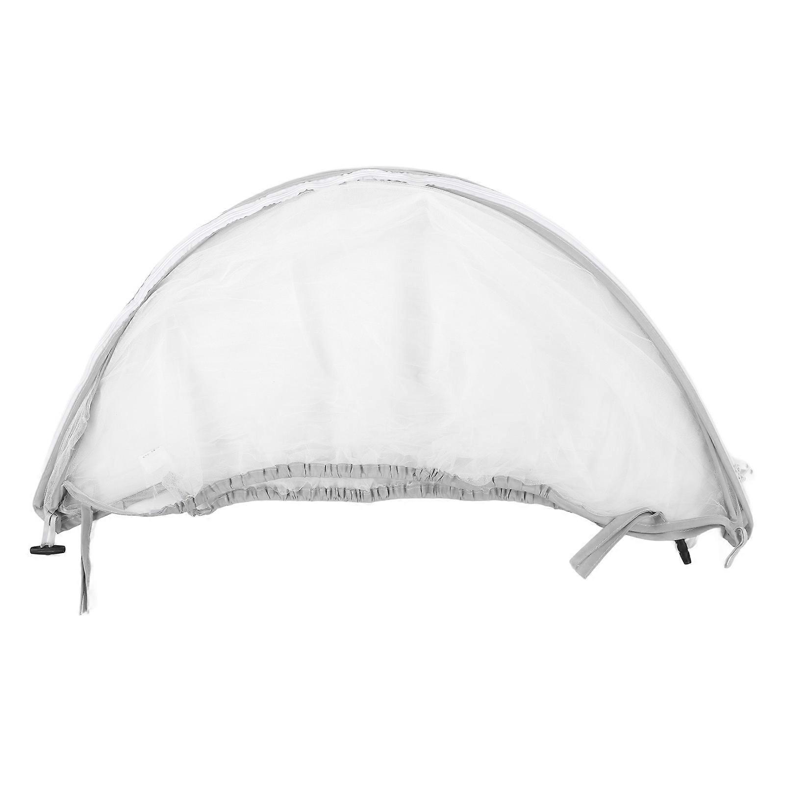 Car Seat Repellent Net Universal Zipper Breathable Stroller Mesh Repellent Net Large for Infant White with Grey Edge Cover