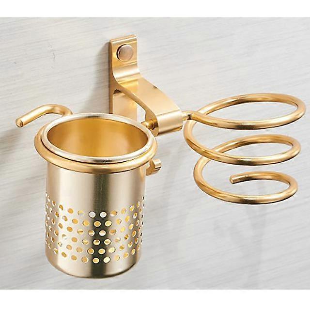 Wall  Aluminum Hair Dryer Rack Holder Hanger Multi Function Storage Stand Shelf Bathroom Accessory Accessories Holder For Hairdryer Racks