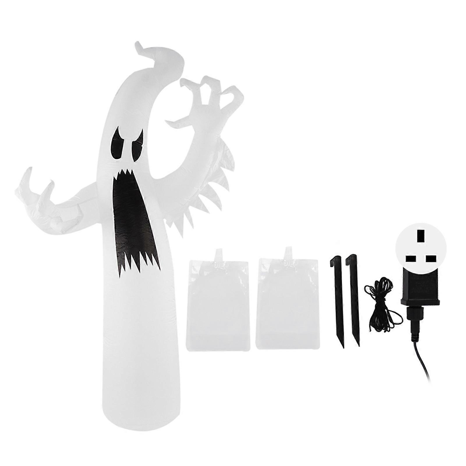 Halloween Inflatable White Ghost with LED Light, UK Plug