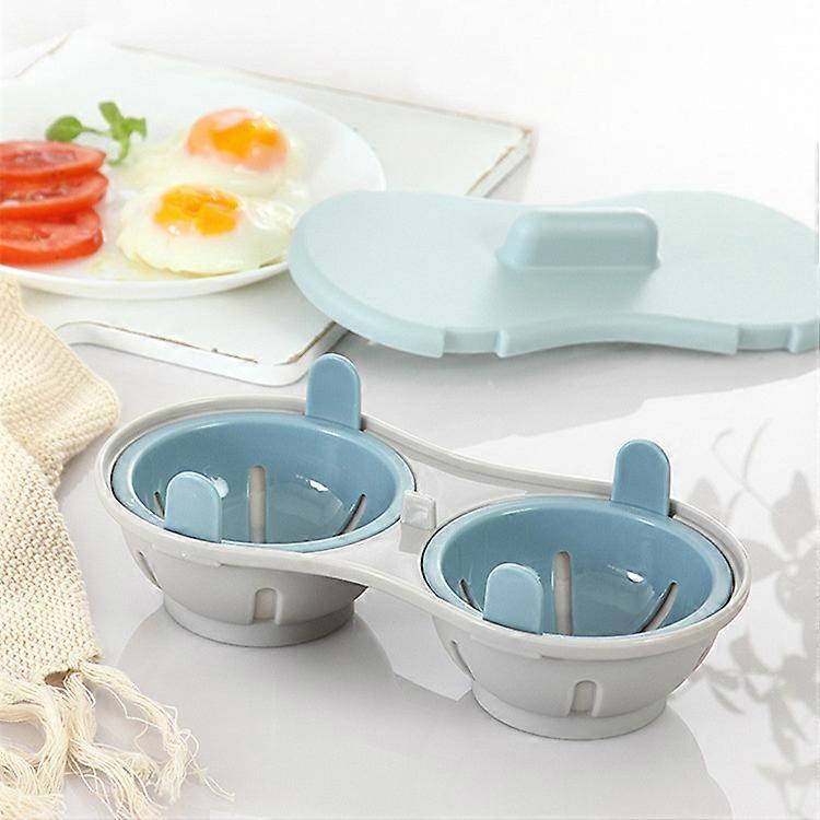 Blue Creative Microwave Steam Egg Mold Box