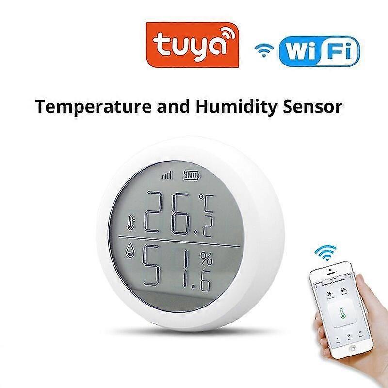 Tuya Smart Zigbee Wifi مستشعر درجة الحرارة والرطوبة Smart Life App Control كاشف الرطوبة الداخلي يعمل مع Zigbee Gateway