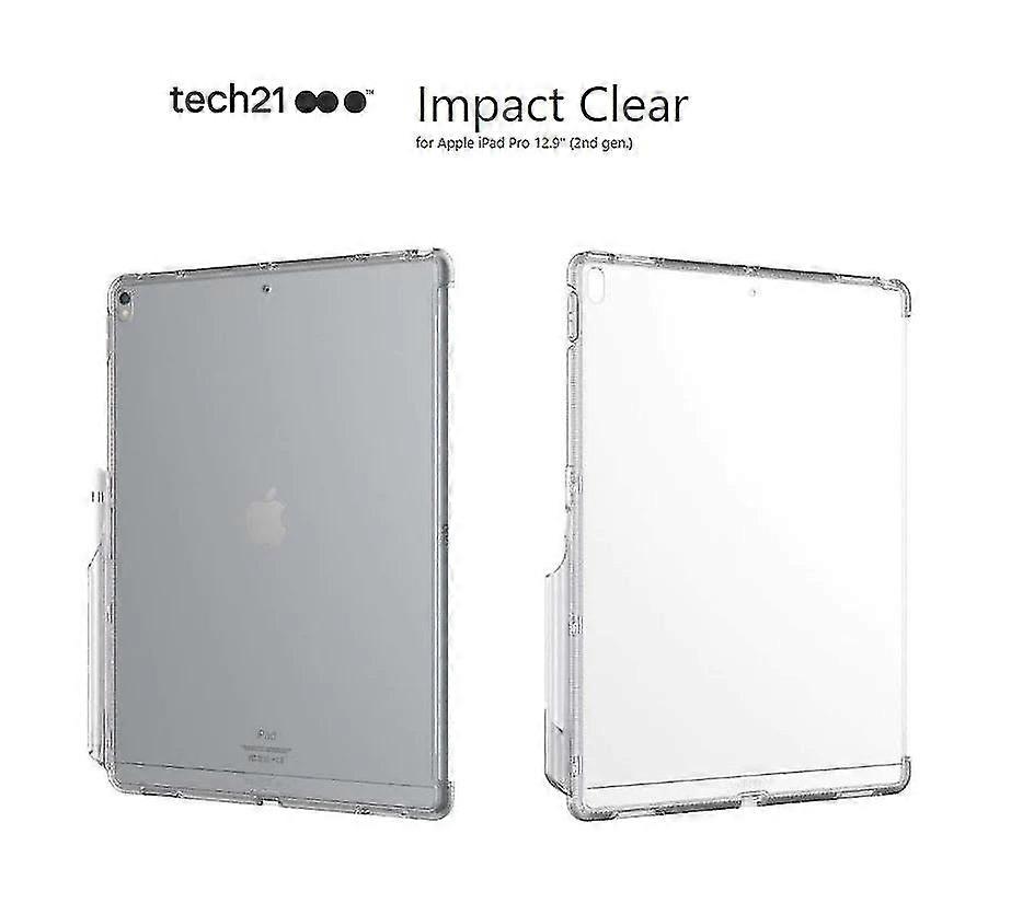 Tech21 Thin Impact Protection Clear Case Cover pour Ipad Pro 12.9 « 2nd Gen.