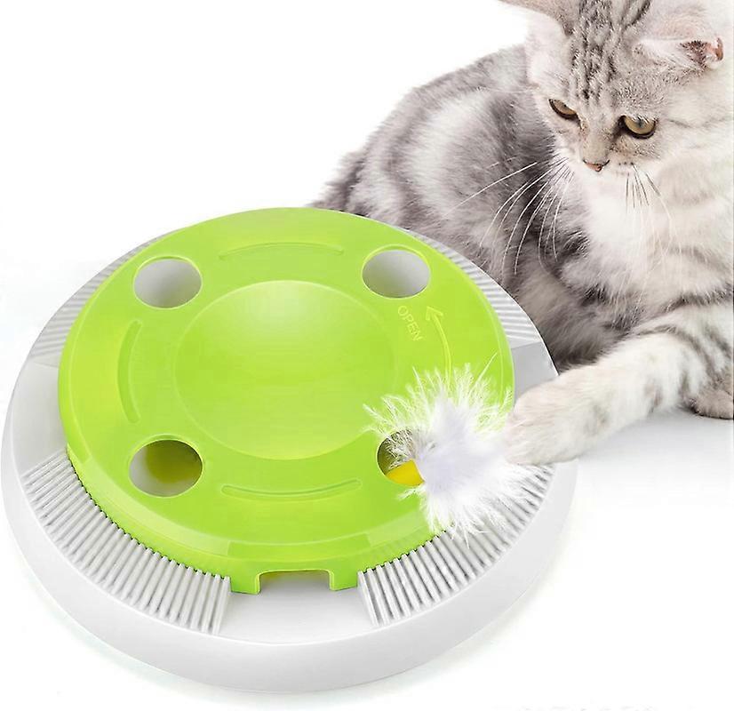 Electric Cat Toy,Interactive Toy for Cats with Interchangeable Feathers