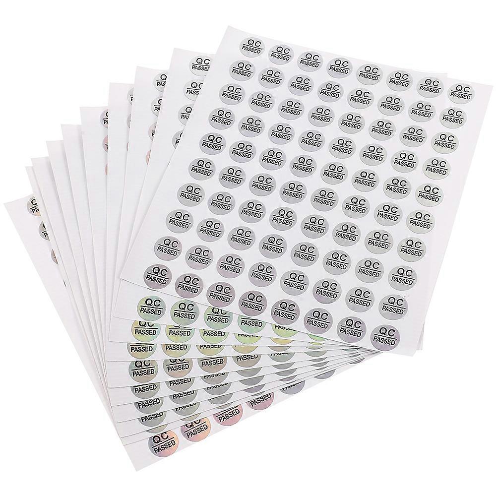 1600Pcs Self Adhesive QC Passed Labels Warehouse Quality Stickers Check Tested Stickers for DIY