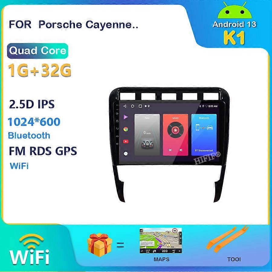 Carplay 2DIN Android 13 Car Radio For Porsche Cayenne 2002-2010 WIFI GPS Navigation FM Bluetooth Car Multimedia Player Head Unit