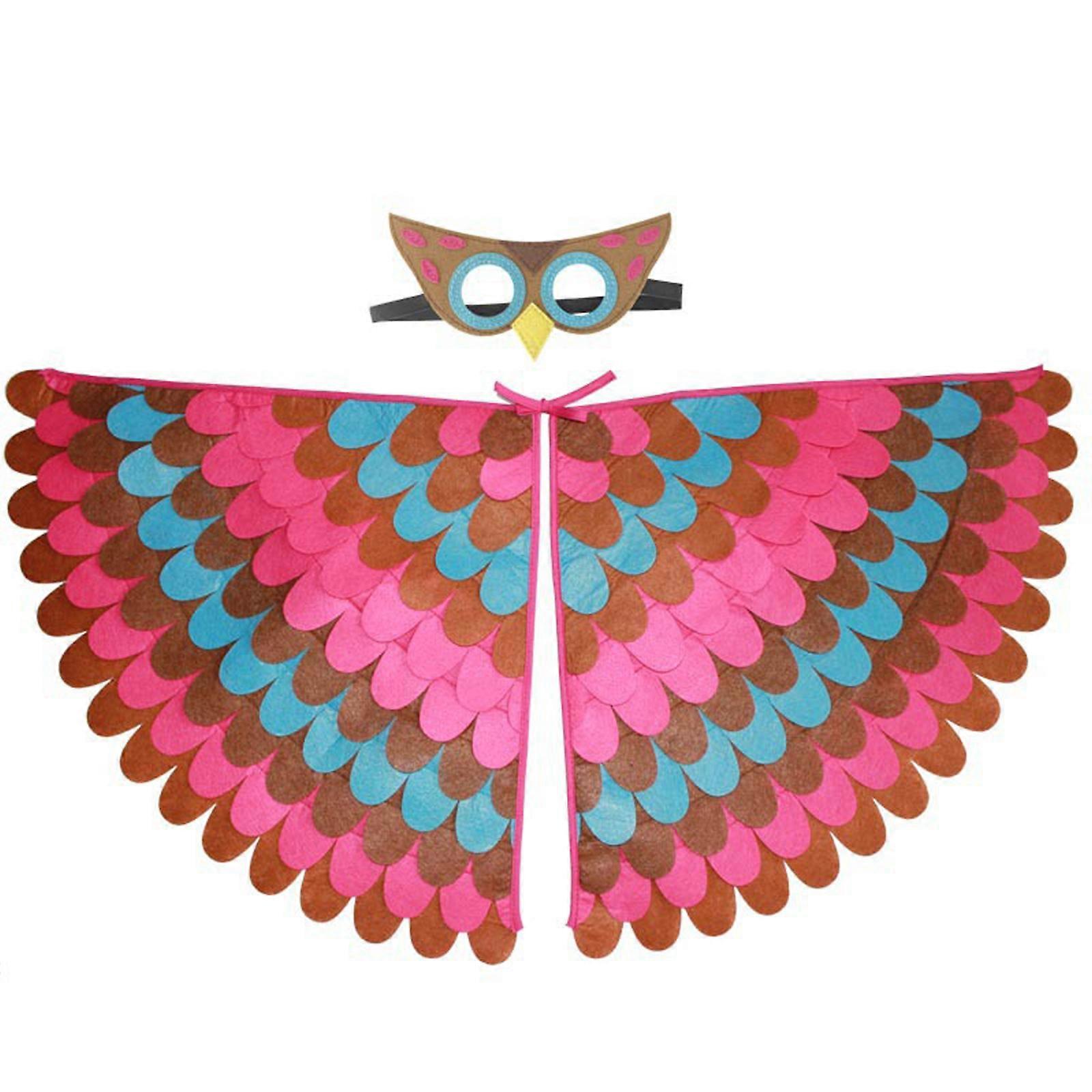 BIG割引30%フクロウ孔雀の翼鳥のコスチューム鳥ショールケープマスクパーティーコスプレコスチューム子供のための