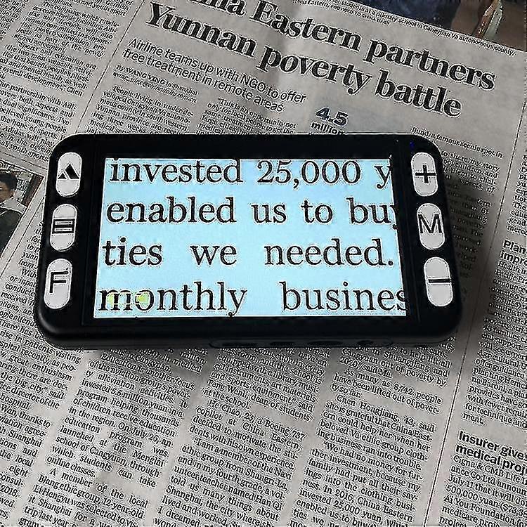 5inch Lcd Display Low Vision Video Magnifier Portable Reading Magnifier Electronic Reading Aid Handheld Tv Output Voice Mimenor