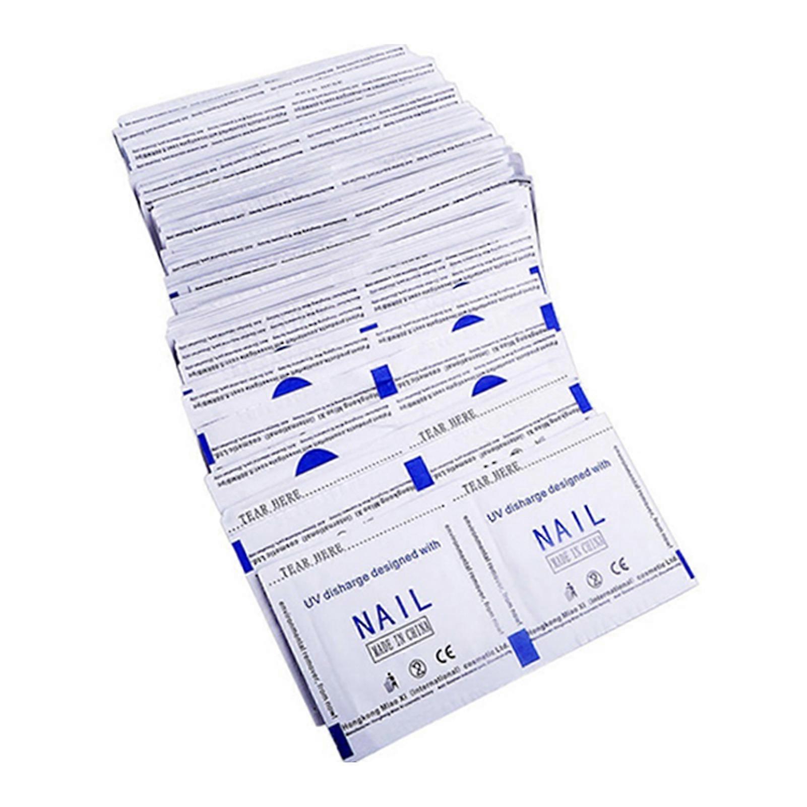 QingHai 50Pcs Polish Gel Remover Disposable Back Adhesive Quick Unpacking Gentle Nail Degrease Pad for Women