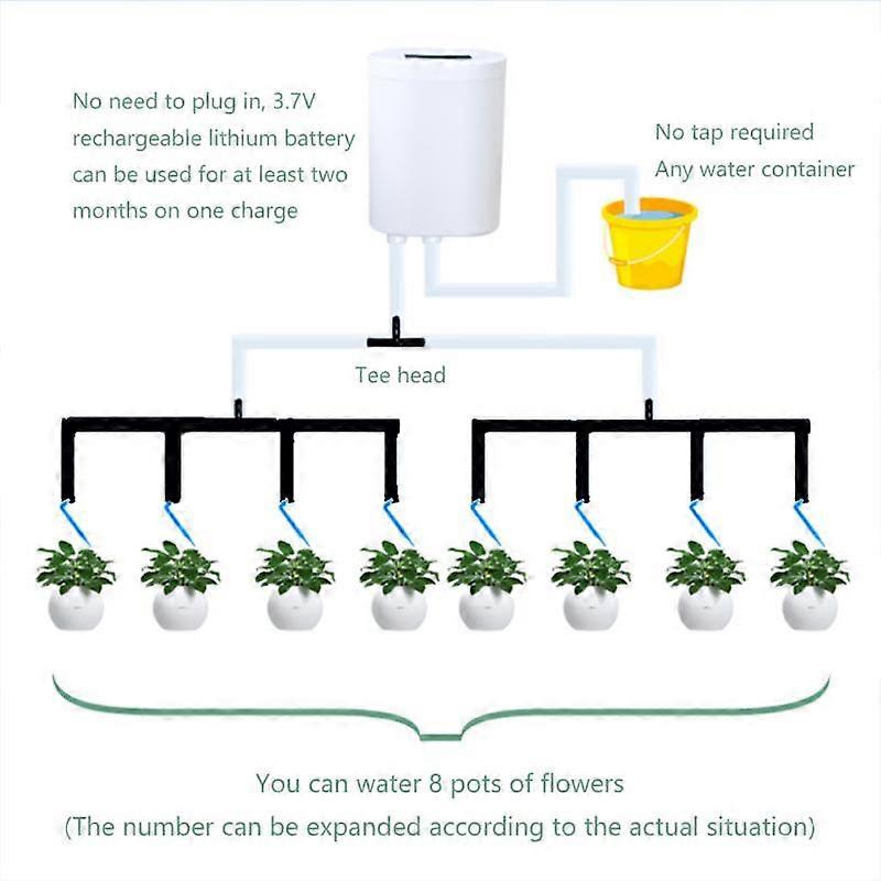 8/4/2 Head Automatic Watering Pump Controller Flowers Plants Home Sprinkler Pump Timer System Outdoor Drip Irrigation Device