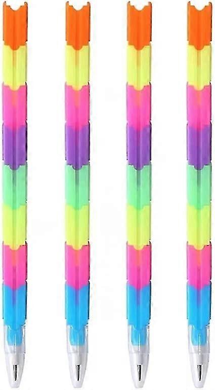 Stackable Pencils, Hb Refillable Non-sharpening Stacking Colored Pencils Set