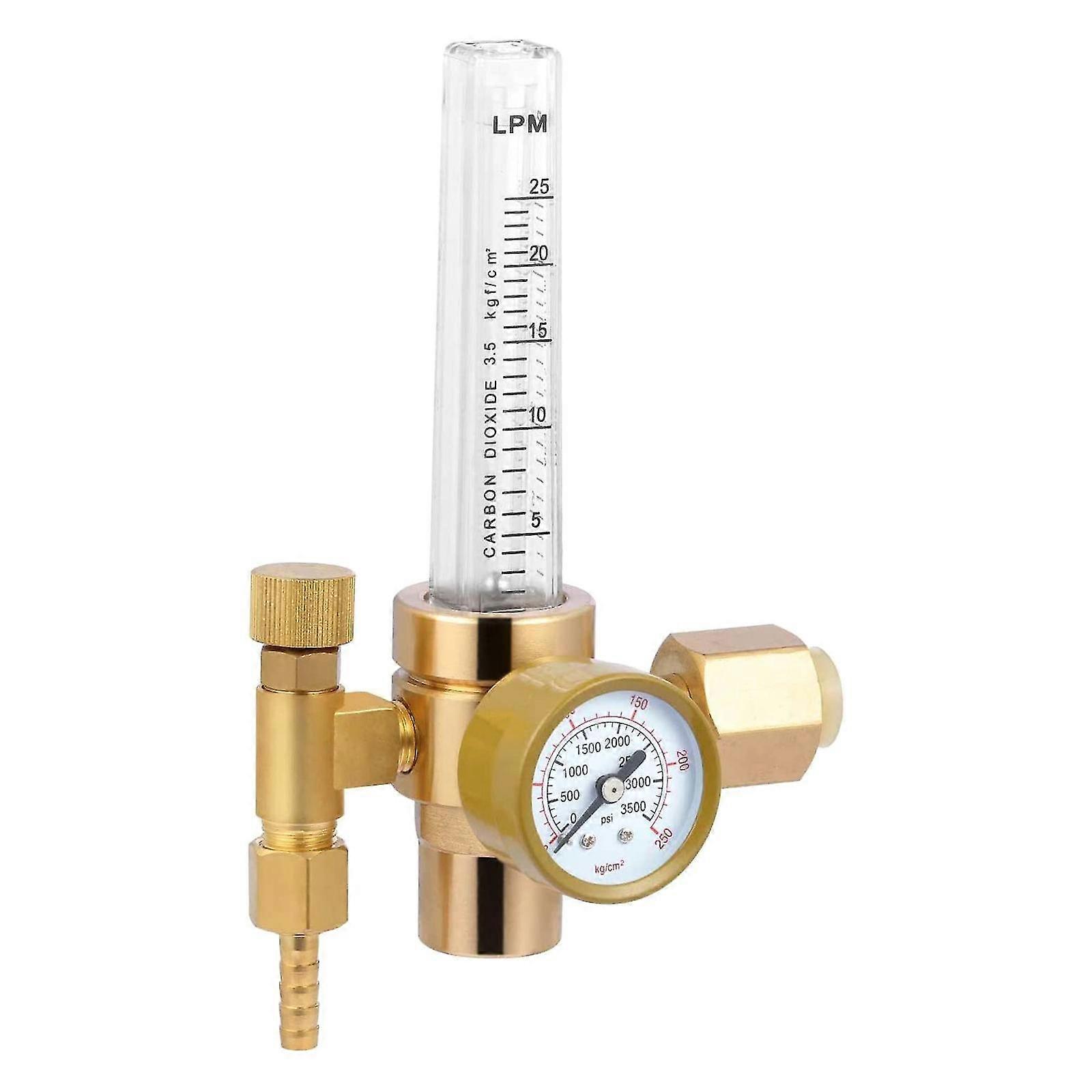 Mig/tig Flow Meter Regulator Co2 Argon Pressure Reducer Gauge Weld Flowmeter