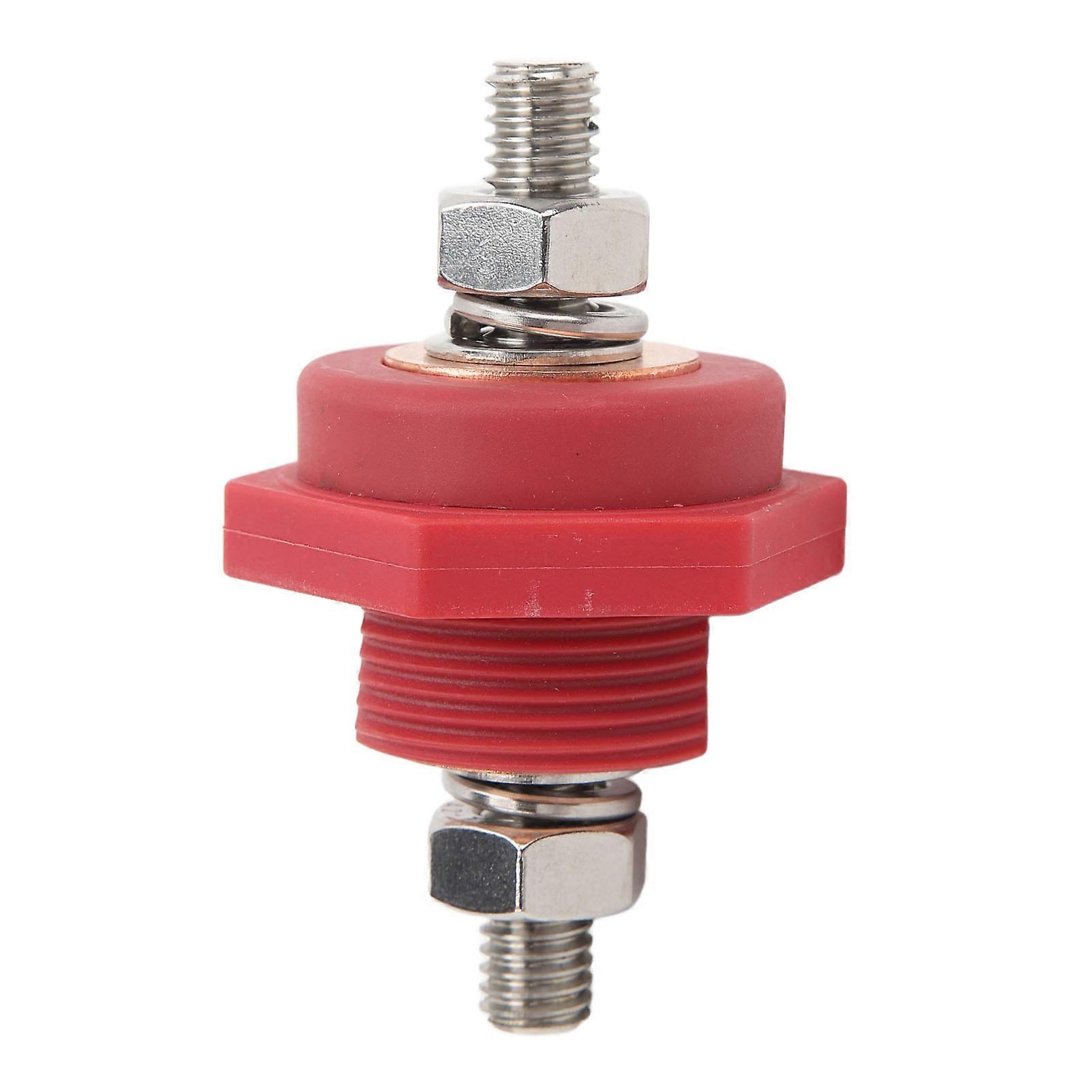 3/8inch Panel Battery Terminal Connectors DC12V Reliable Efficient for Power Supply Systems of Cars Boats Yachts Red