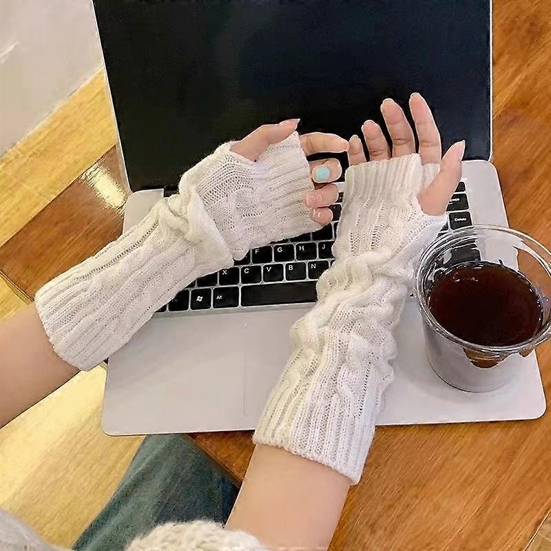 1 Pair  Women's Arm Warmers Long Fingerless Gloves