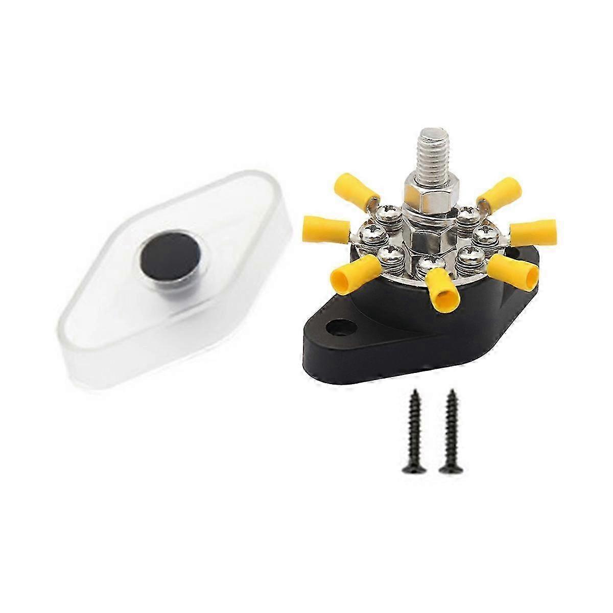 For Line Modification Accessories,Black Bus Bar 180A High-Current Terminal Post with Lid Stud