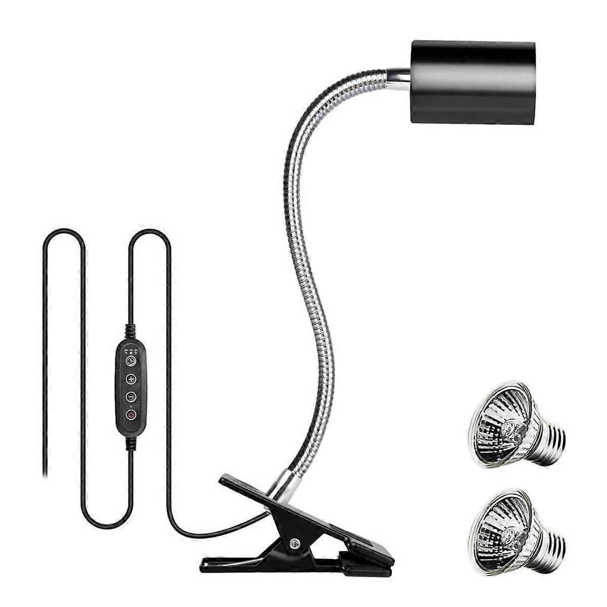 EU PLUG,50W Halogen Bulb Included Reptile Heat Lamp Aquarium Tank Heating Lamps for Tortoise Lizard