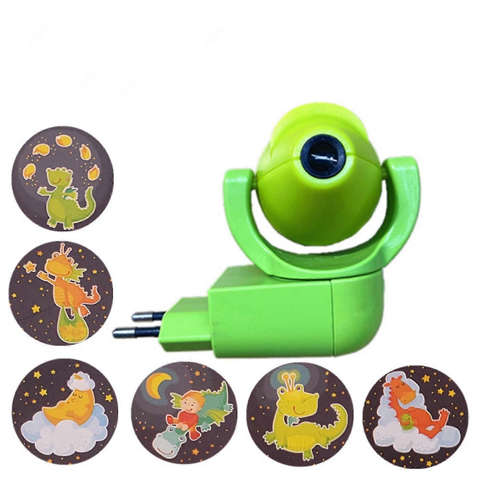 Kid-Friendly LED Projector: Night Light with 6 Cartoons & Automatic Control