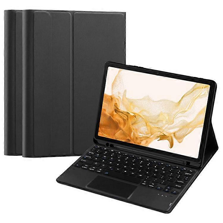 Compatible For Samsung Galaxy Tab S8+ / S7+ Leather Stand Tablet Case with Detachable Magnetic Wireless Keyboard (Without Touchpad