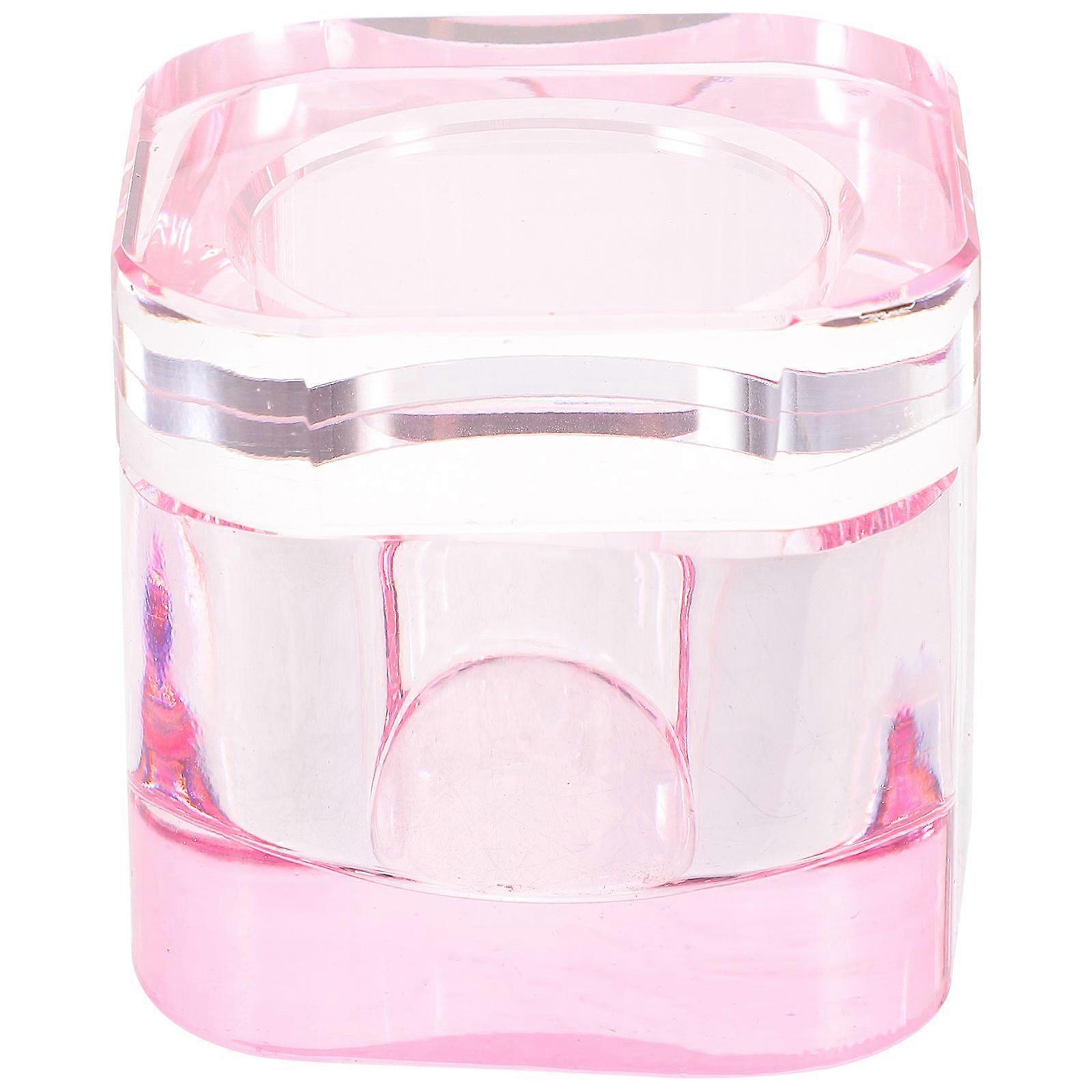 Nagelkopp i kristallglas, manikyr, nagelkopp, nageldäppningskopp, nagelkopp, nagelvätska, med lock