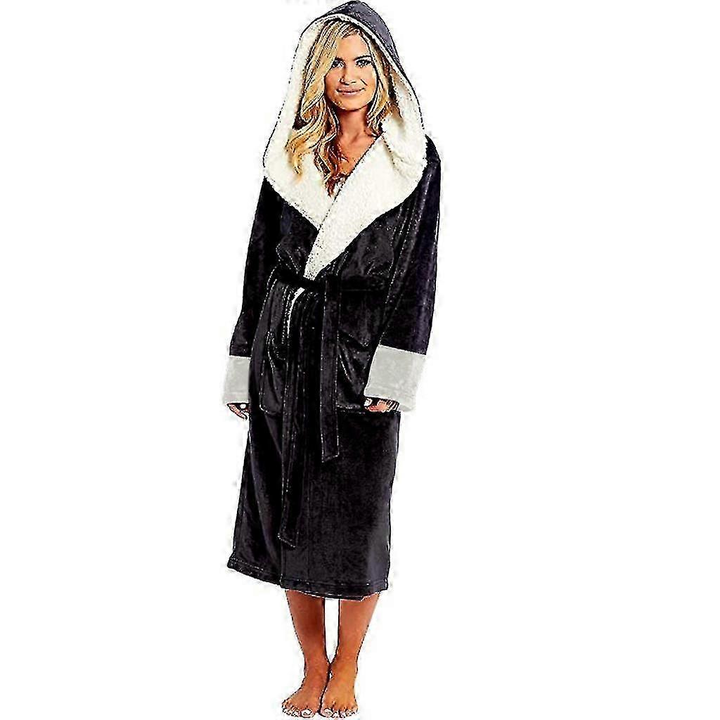 Peignoir de bain en coton égyptien de luxe Robe de chambre en éponge en velours Serviette éponge douce pour femmes molleton doux à capuche