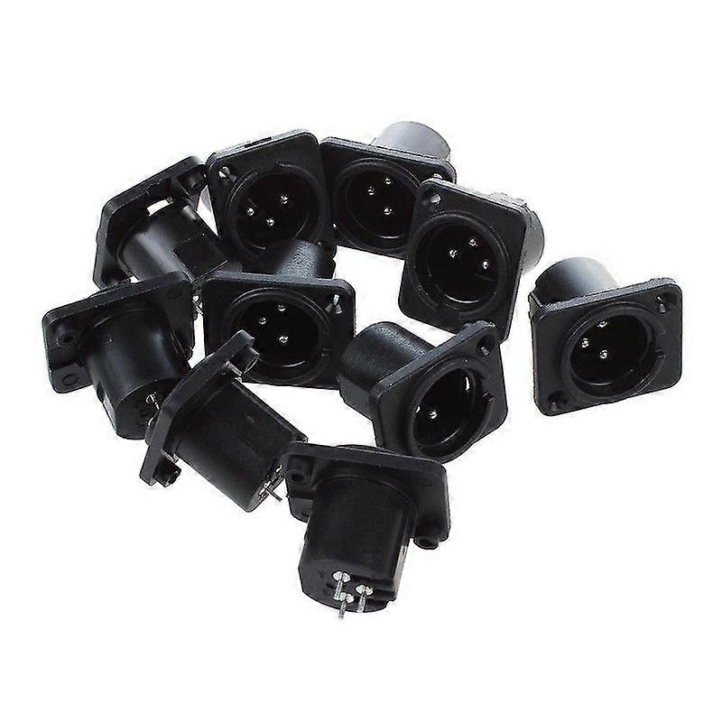 XLR-Stecker gerader Anschlussstecker 10 Stück