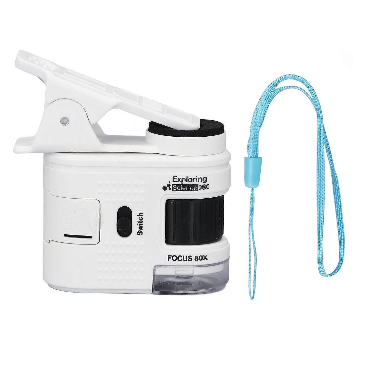 Pocket Microscope High Magnification Handheld Microscope with Phone Clip for Scientific Education Ou