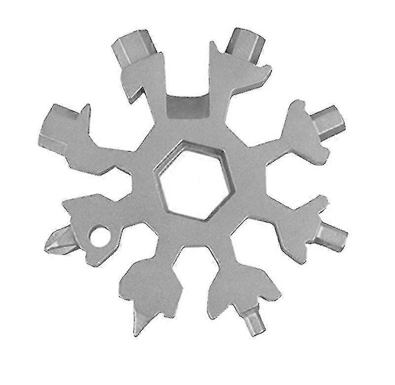 18-in-1 Snowflake Multi Wrench, Stainless Steel Bottle Opener/screwdriver Kit, Durable And Portable To Take