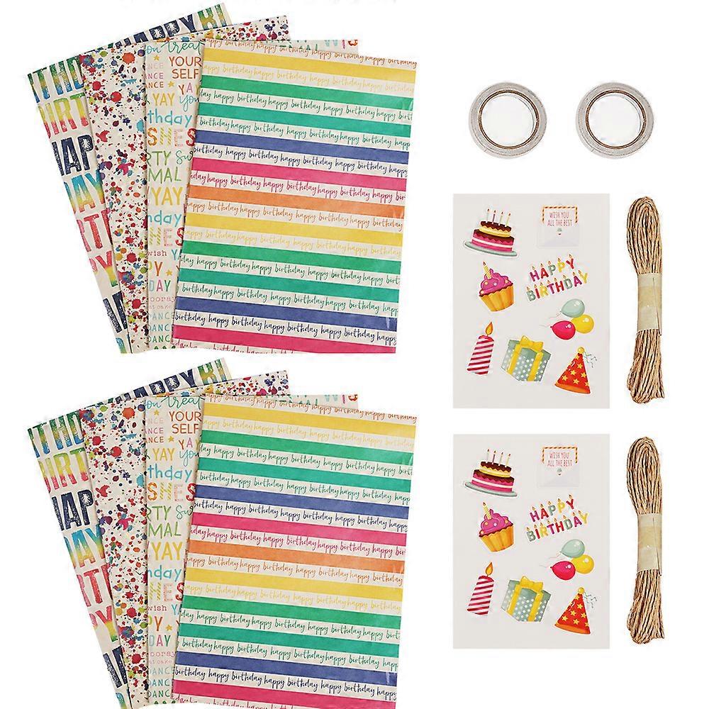 Birthday Wrapping Paper, Colored Wrapping Paper